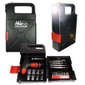 25 PC Slim Portable Compact Tool Kit with 4 LED Flashlight